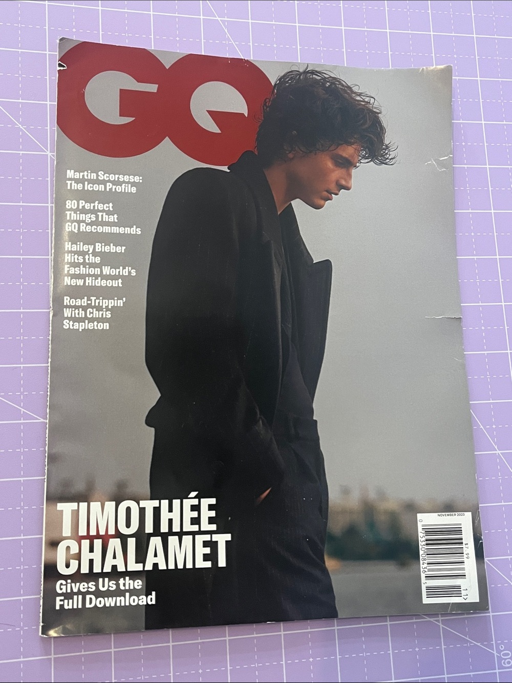 GQ Magazine November 2023 Timothée Chalamet Cover Martin Scorsese